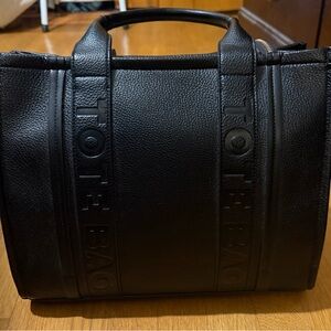Tote Bag Black Leather with wallet